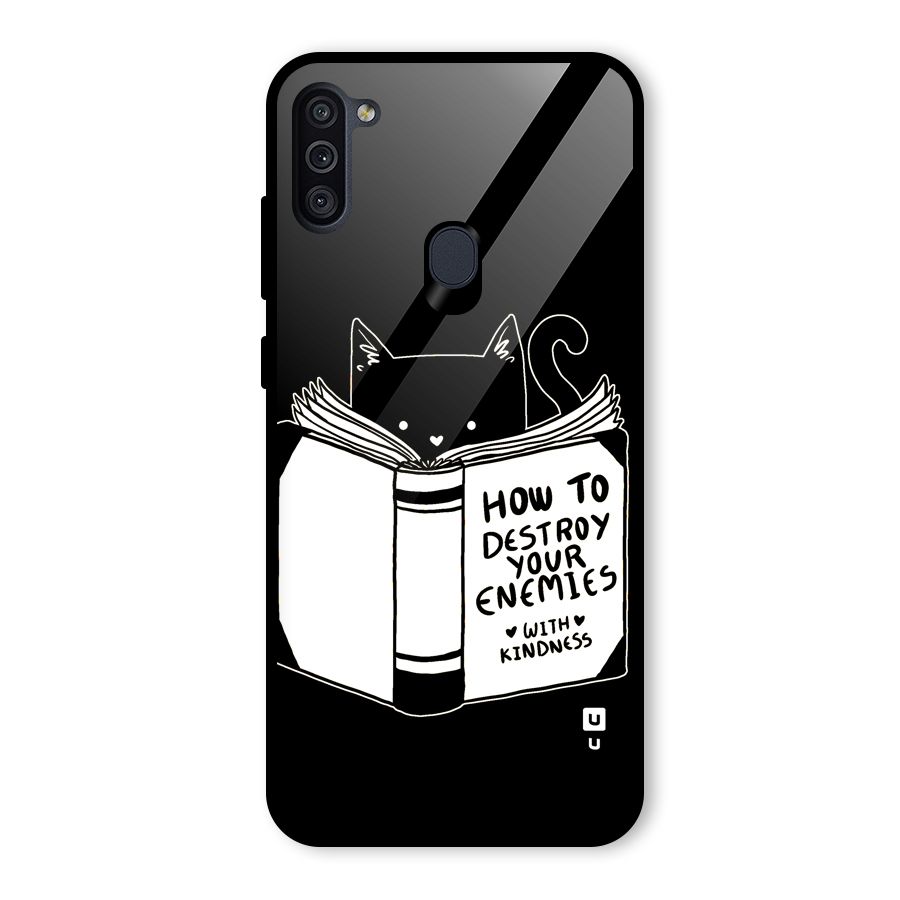 Enemies Destroyer Glass Back Case for Galaxy M11