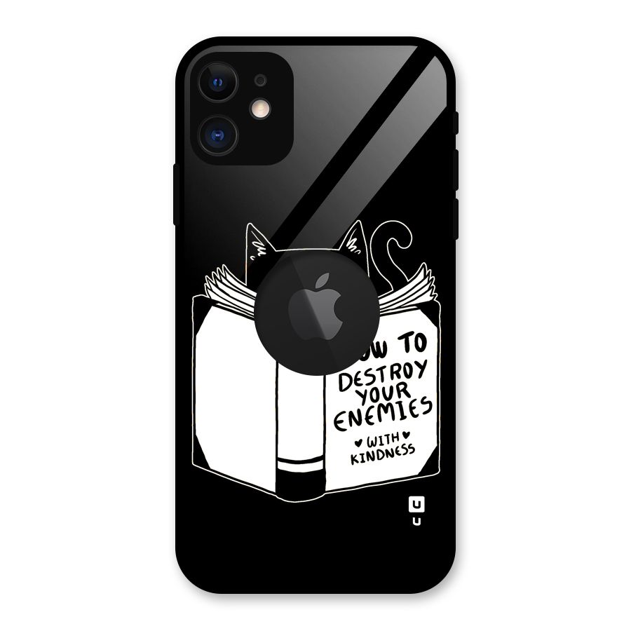 Enemies Destroyer Glass Back Case for iPhone 11 Logo Cut