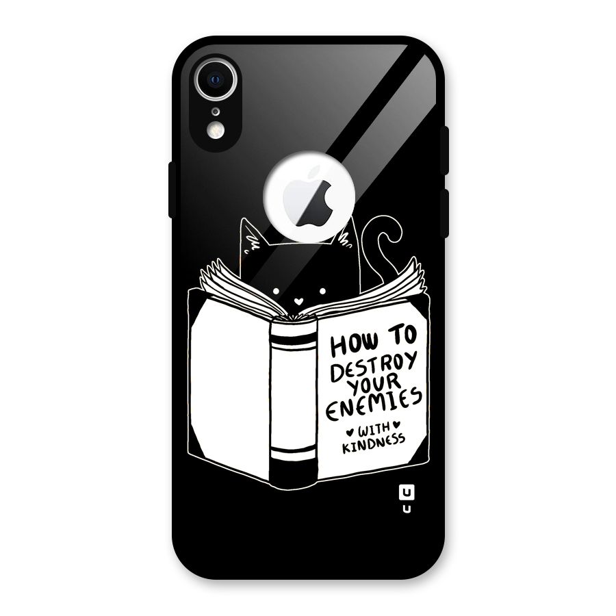 Enemies Destroyer Glass Back Case for iPhone XR Logo Cut
