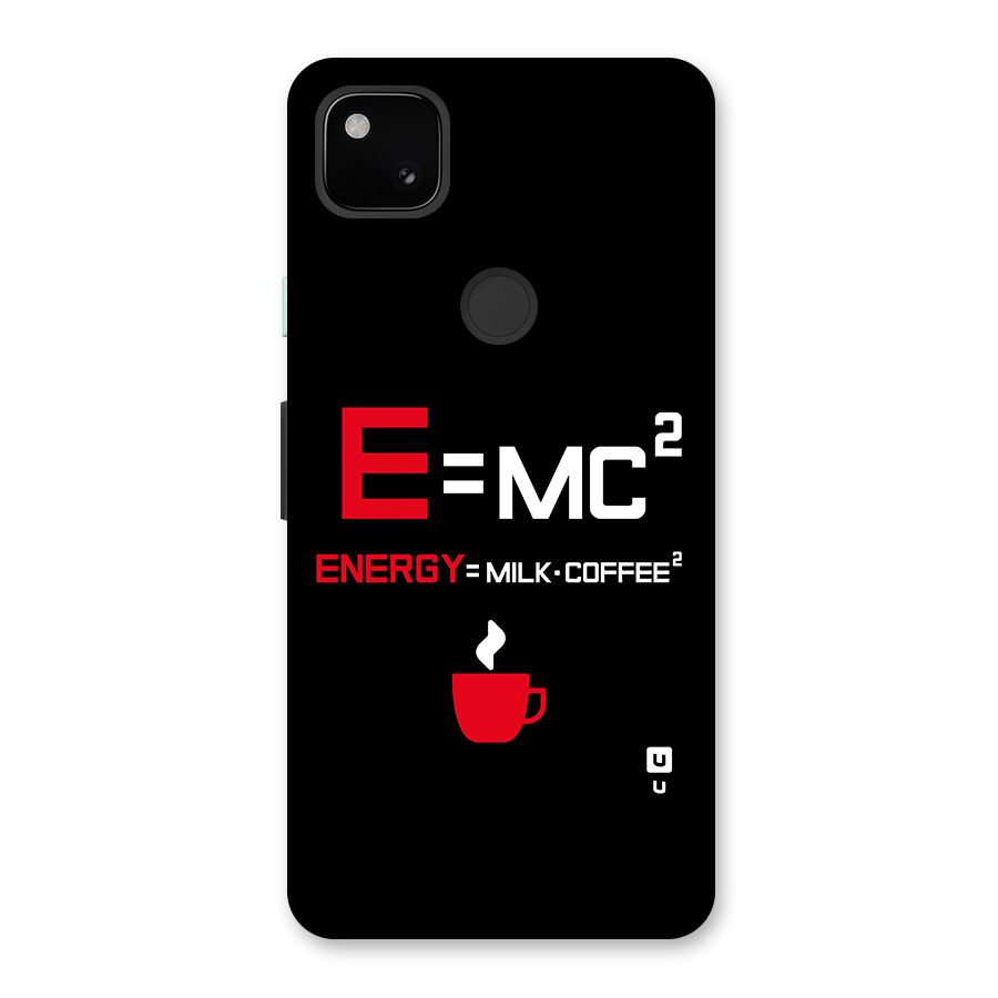 Energy Coffee Equation Glass Back Case for Google Pixel 4a