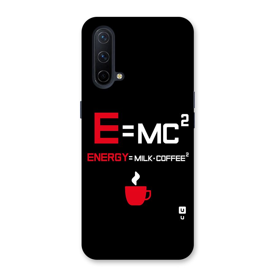 Energy Coffee Equation Glass Back Case for OnePlus Nord CE 5G