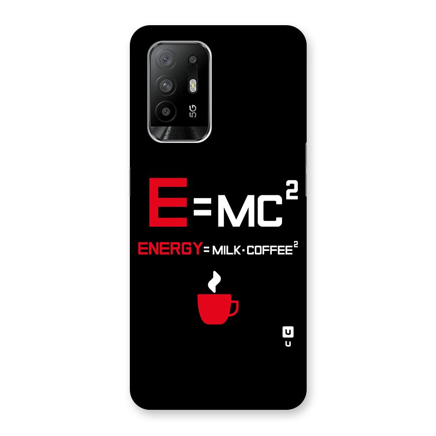Energy Coffee Equation Glass Back Case for Oppo F19 Pro Plus 5G