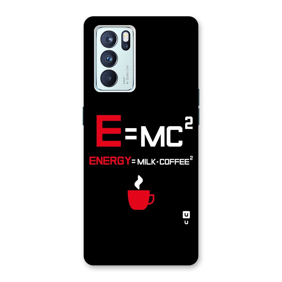 Energy Coffee Equation Glass Back Case for Oppo Reno6 Pro 5G