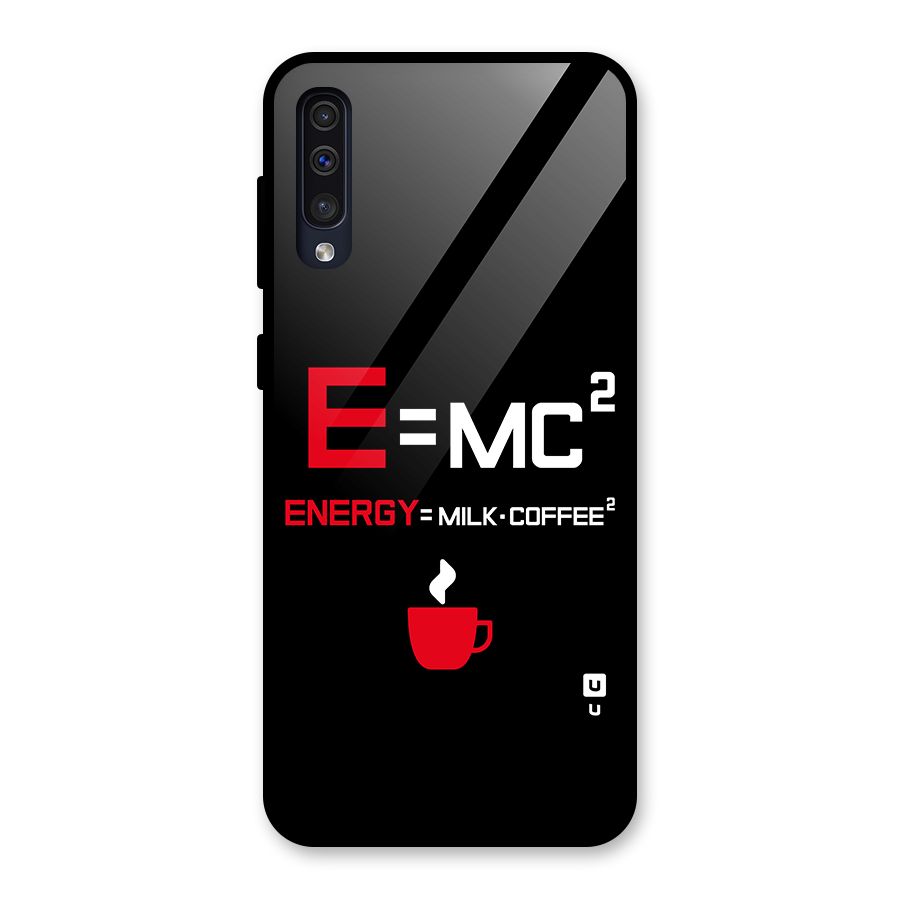 Energy Coffee Equation Glass Back Case for Galaxy A50