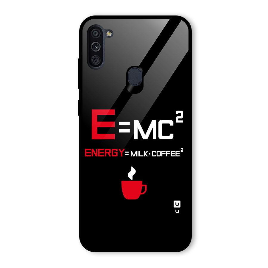 Energy Coffee Equation Glass Back Case for Galaxy M11