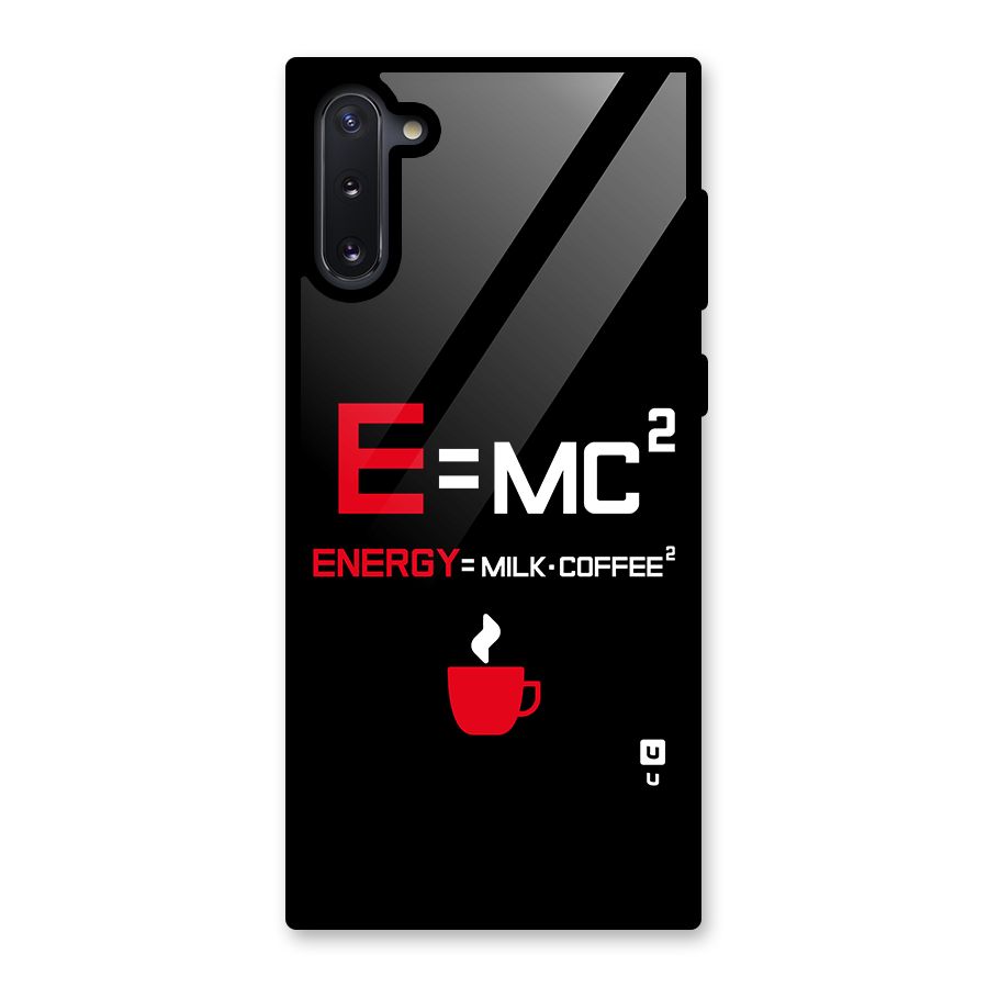 Energy Coffee Equation Glass Back Case for Galaxy Note 10