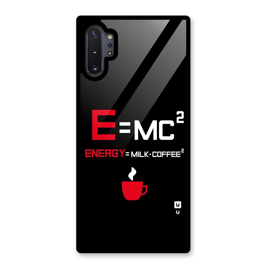 Energy Coffee Equation Glass Back Case for Galaxy Note 10 Plus