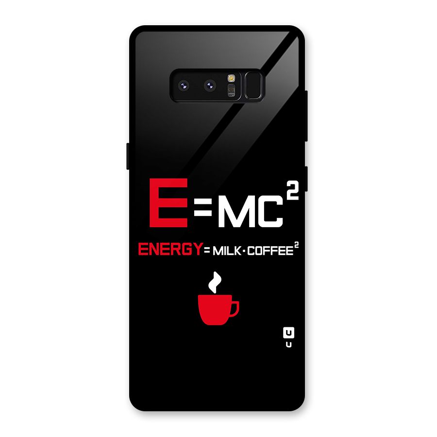 Energy Coffee Equation Glass Back Case for Galaxy Note 8
