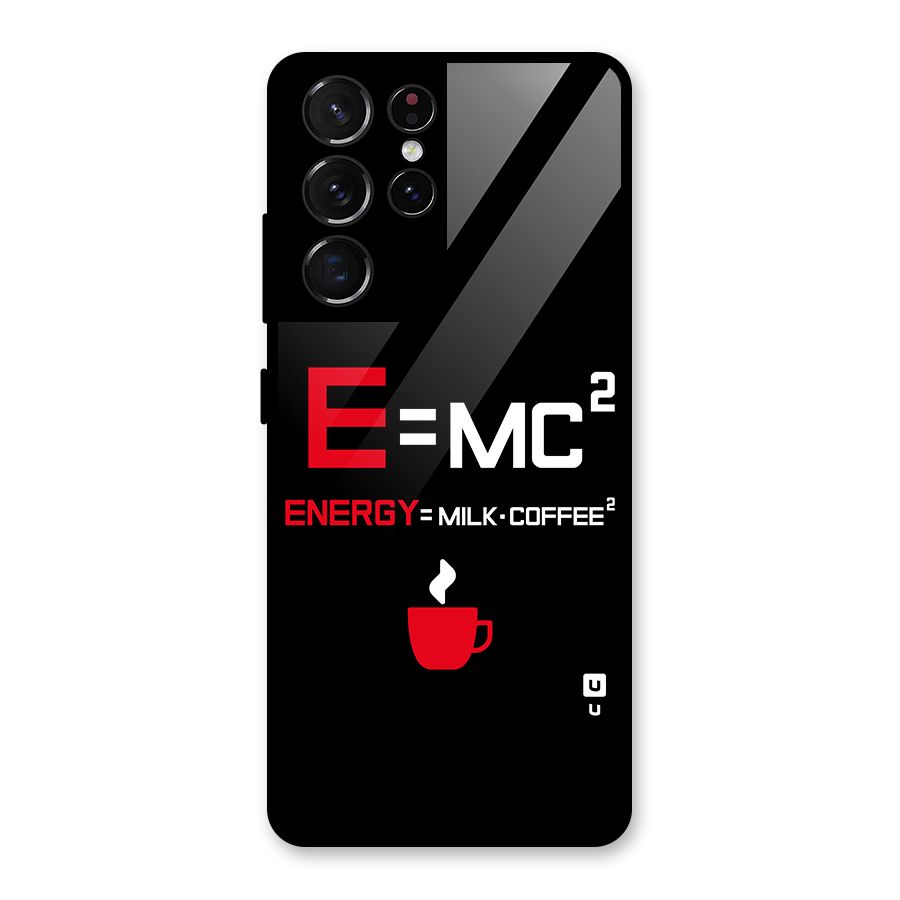 Energy Coffee Equation Glass Back Case for Galaxy S21 Ultra 5G