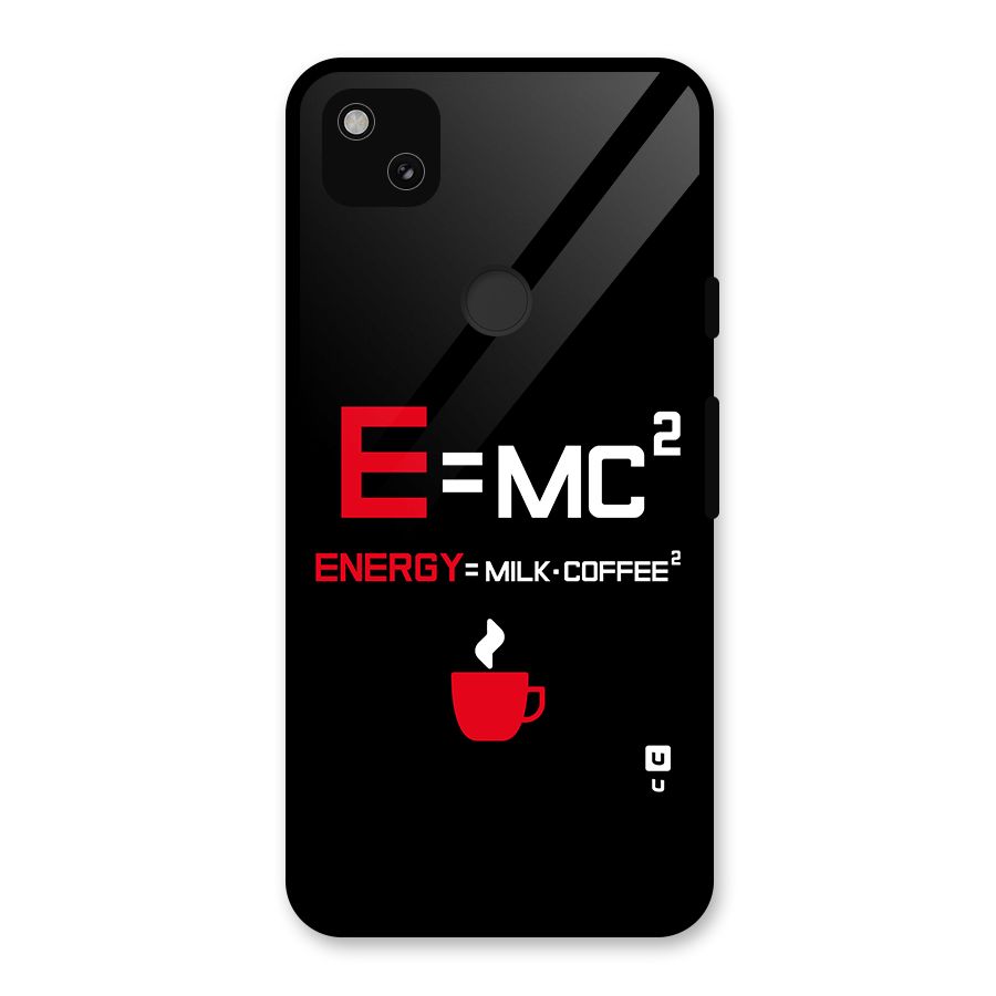 Energy Coffee Equation Glass Back Case for Google Pixel 4a