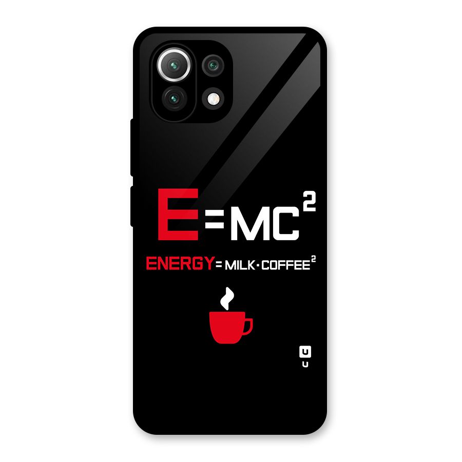 Energy Coffee Equation Glass Back Case for Mi 11 Lite