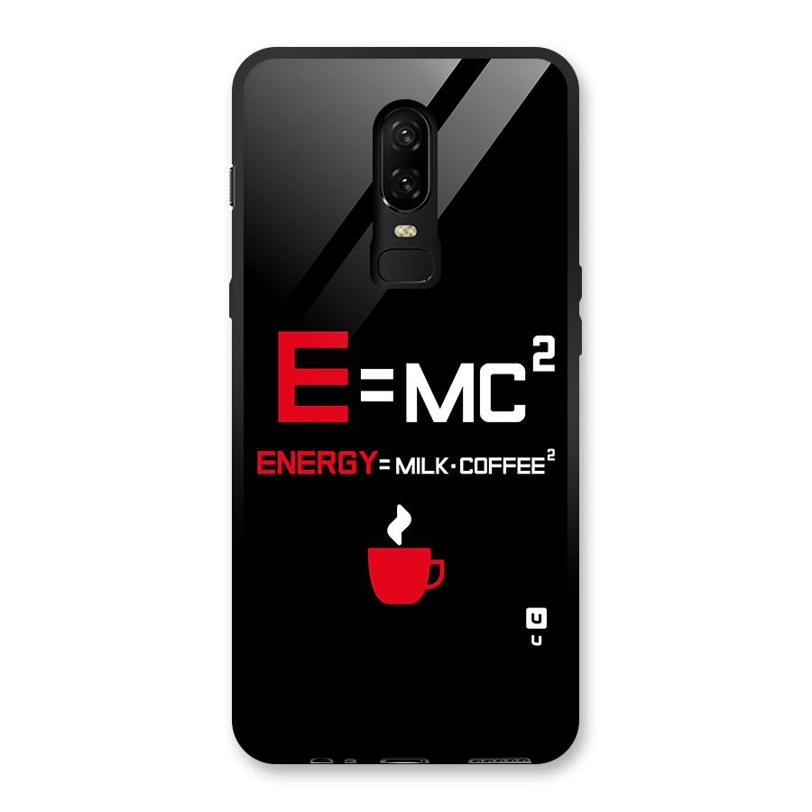Energy Coffee Equation Glass Back Case for OnePlus 6