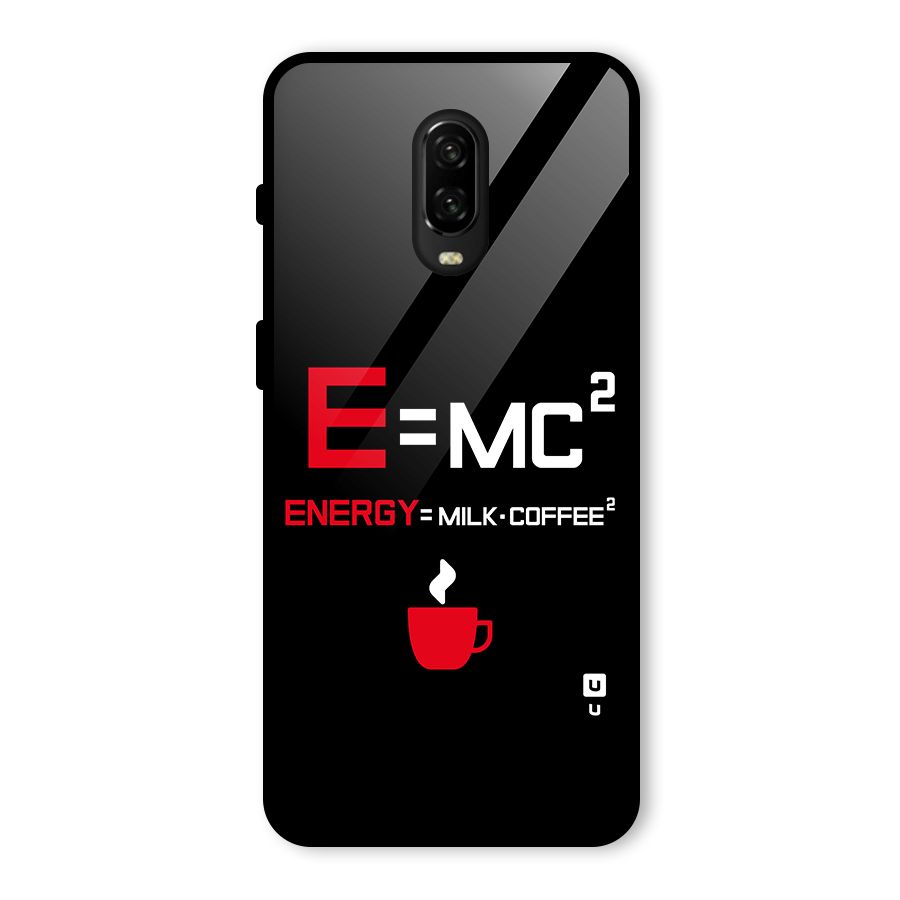 Energy Coffee Equation Glass Back Case for OnePlus 6T