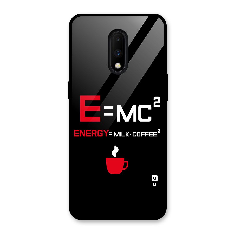 Energy Coffee Equation Glass Back Case for OnePlus 7