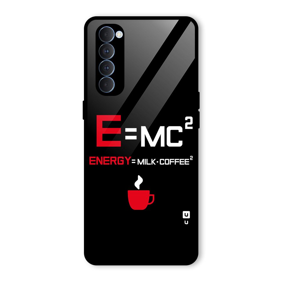 Energy Coffee Equation Glass Back Case for Oppo Reno4 Pro