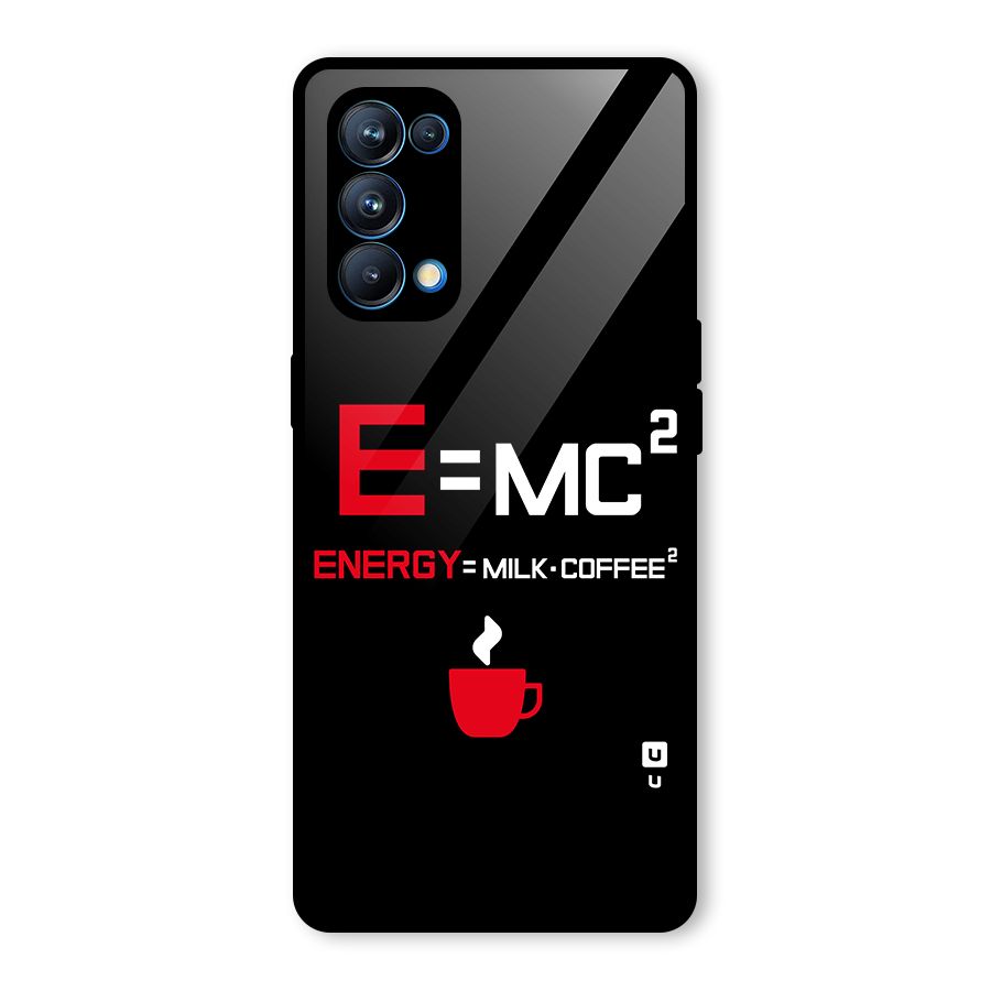 Energy Coffee Equation Glass Back Case for Oppo Reno5 Pro 5G