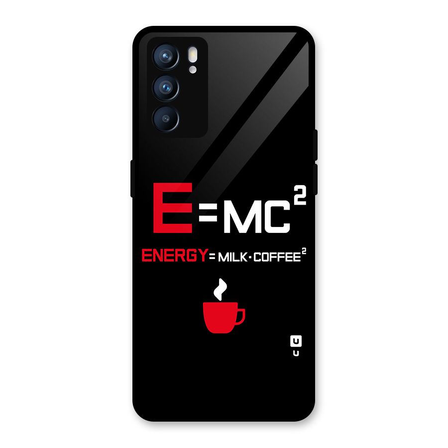 Energy Coffee Equation Glass Back Case for Oppo Reno6 5G