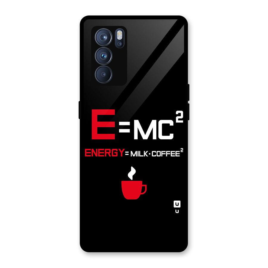 Energy Coffee Equation Glass Back Case for Oppo Reno6 Pro 5G