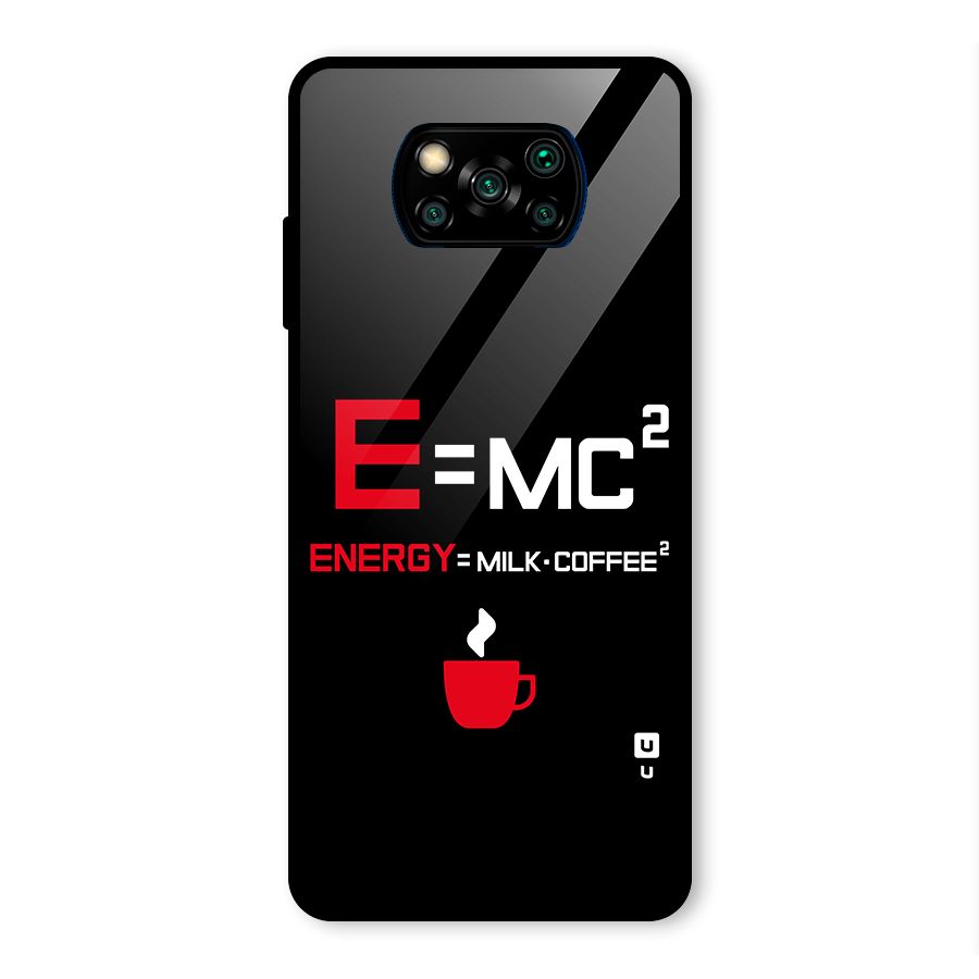 Energy Coffee Equation Glass Back Case for Poco X3 Pro