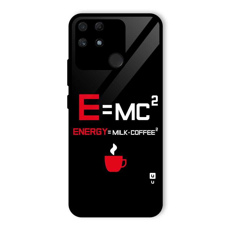 Energy Coffee Equation Glass Back Case for Realme Narzo 50A