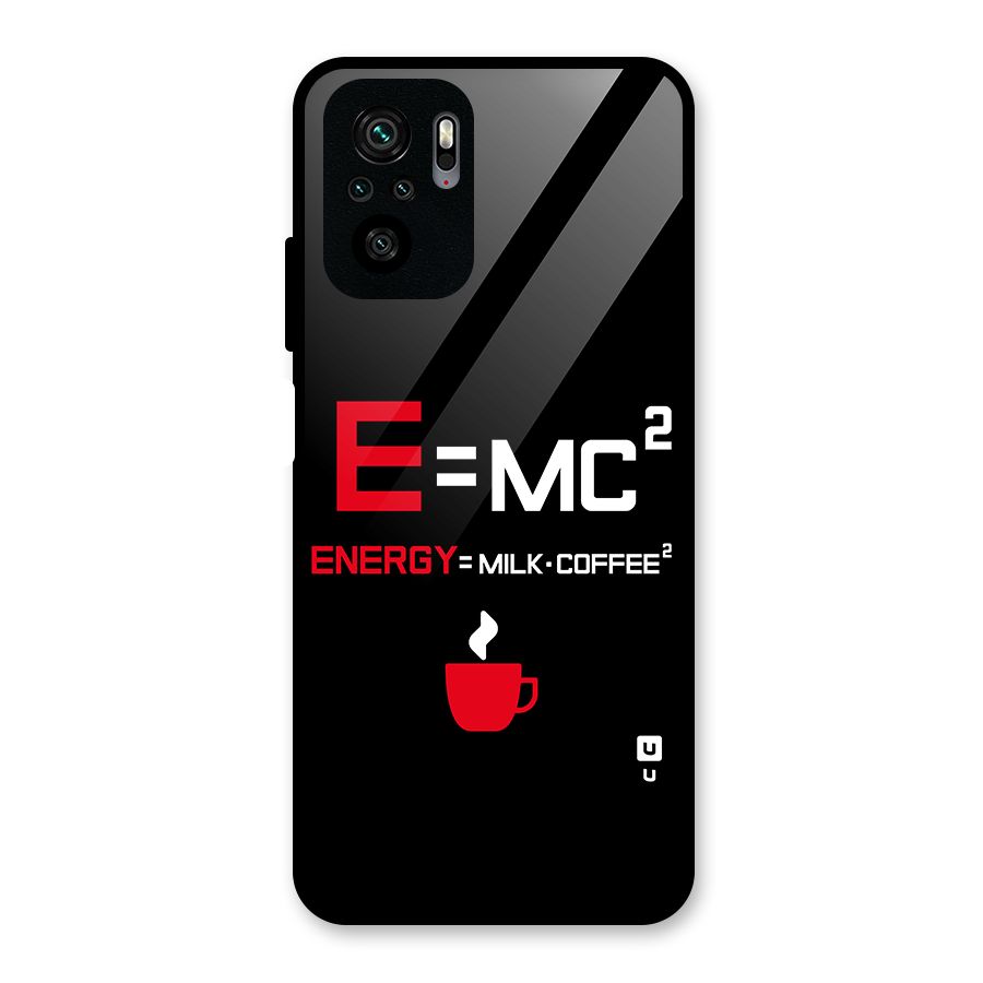 Energy Coffee Equation Glass Back Case for Redmi Note 10S