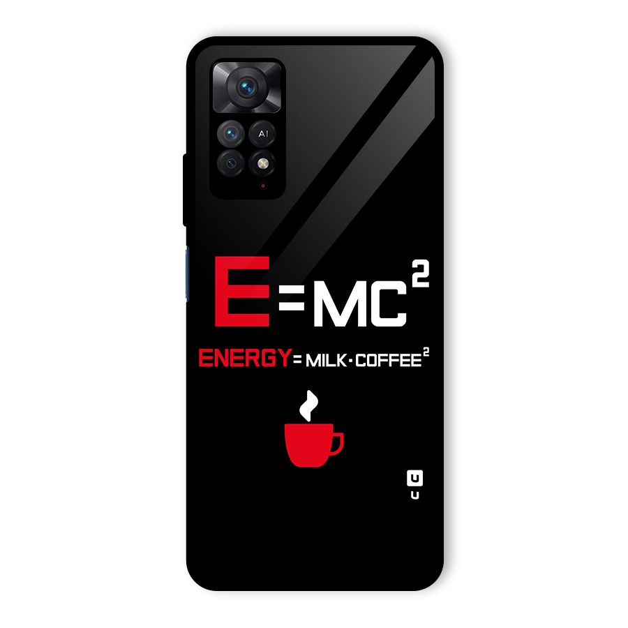 Energy Coffee Equation Glass Back Case for Redmi Note 11 Pro