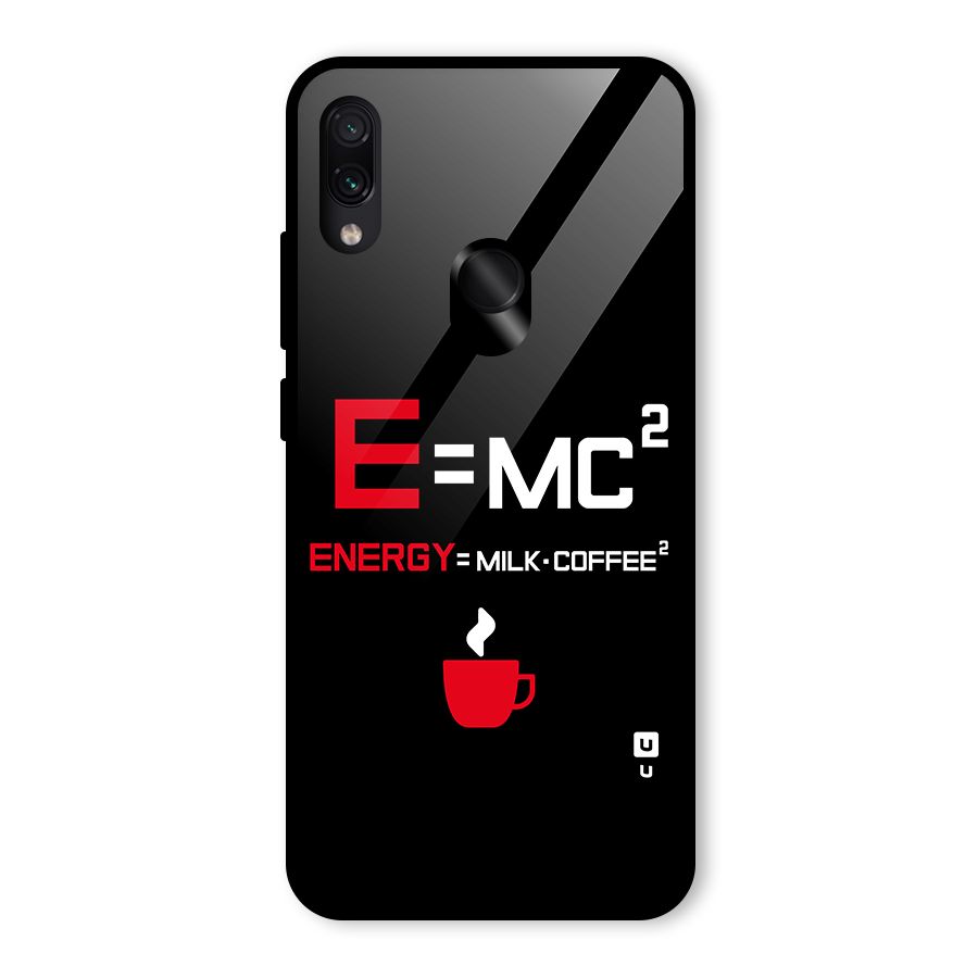 Energy Coffee Equation Glass Back Case for Redmi Note 7S