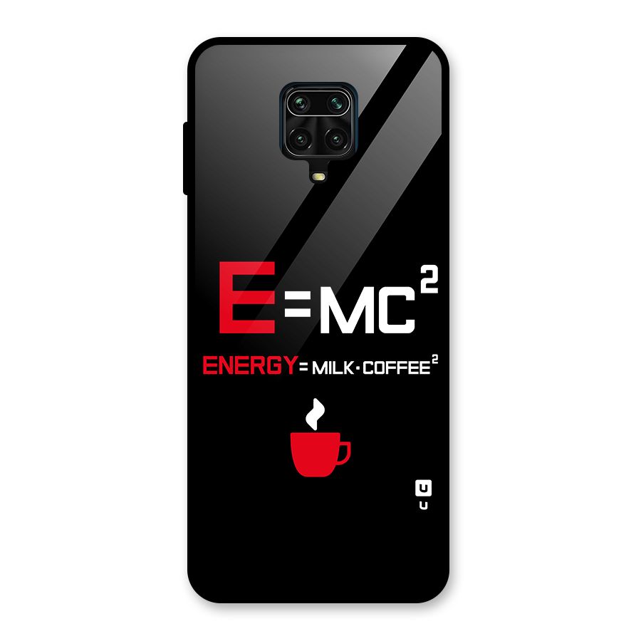 Energy Coffee Equation Glass Back Case for Redmi Note 9 Pro