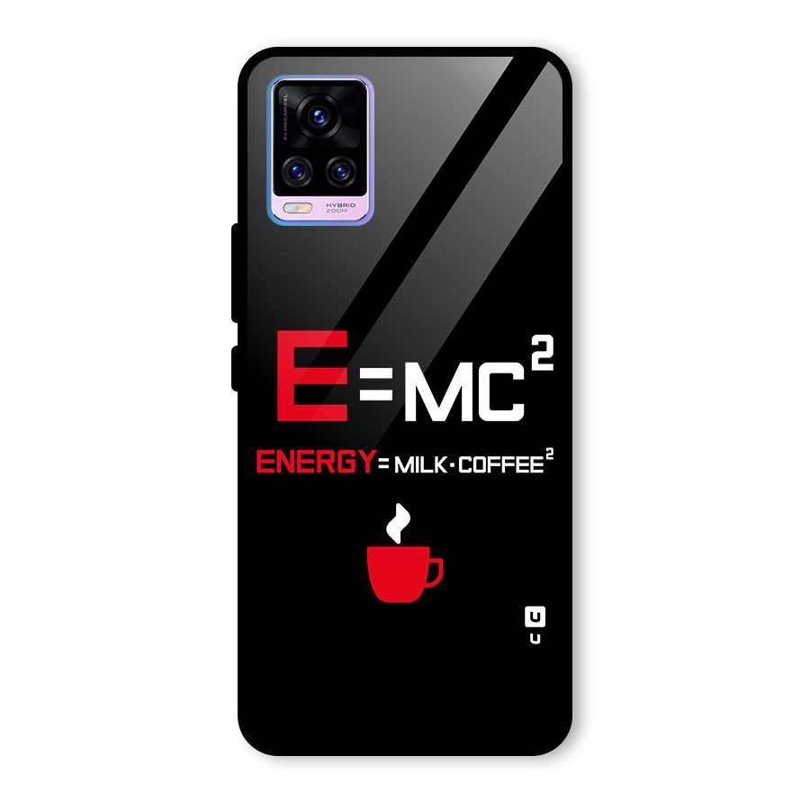 Energy Coffee Equation Glass Back Case for Vivo V20 Pro