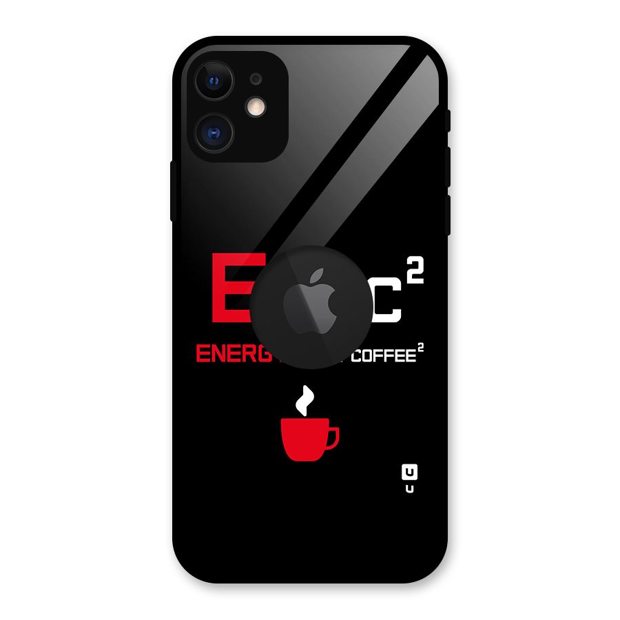 Energy Coffee Equation Glass Back Case for iPhone 11 Logo Cut