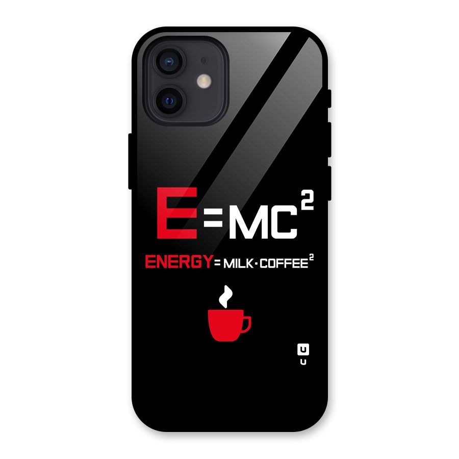 Energy Coffee Equation Glass Back Case for iPhone 12