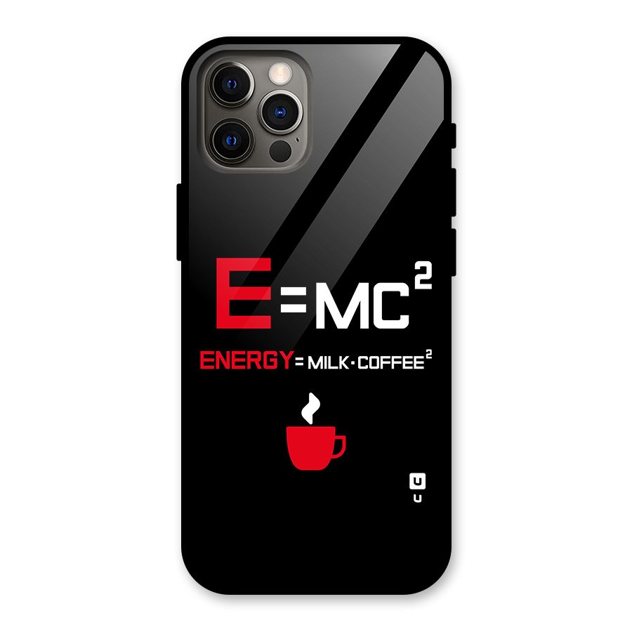 Energy Coffee Equation Glass Back Case for iPhone 12 Pro