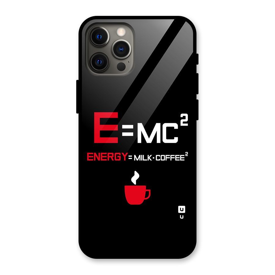 Energy Coffee Equation Glass Back Case for iPhone 12 Pro Max