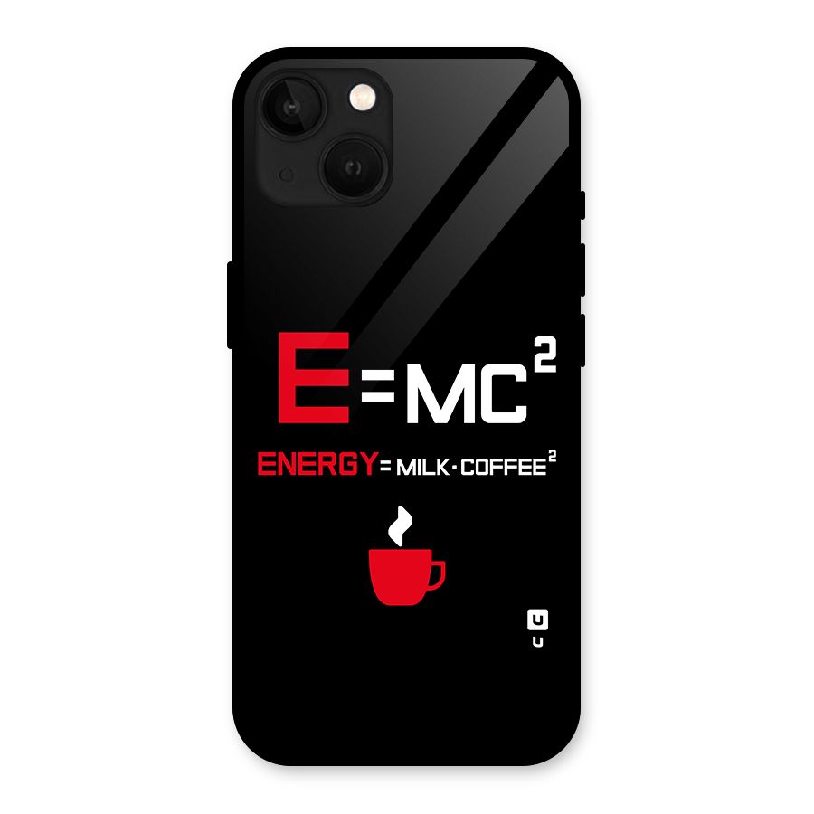 Energy Coffee Equation Glass Back Case for iPhone 13