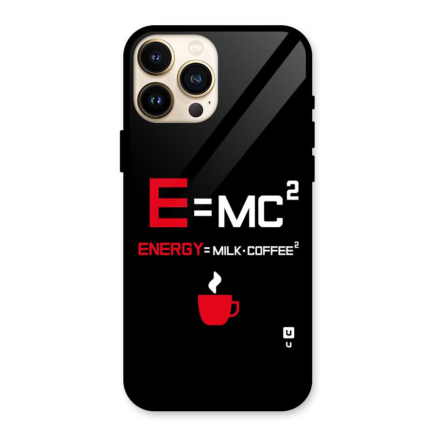 Energy Coffee Equation Glass Back Case for iPhone 13 Pro Max