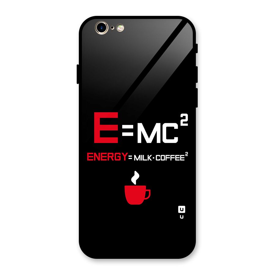 Energy Coffee Equation Glass Back Case for iPhone 6 6S