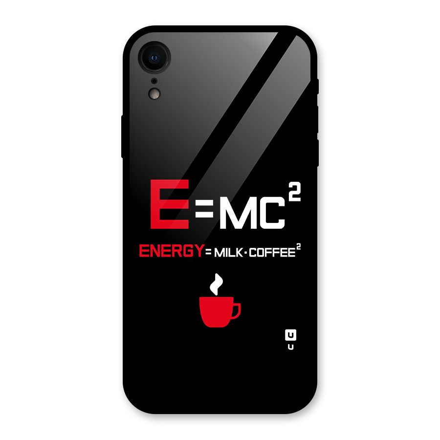 Energy Coffee Equation Glass Back Case for iPhone XR