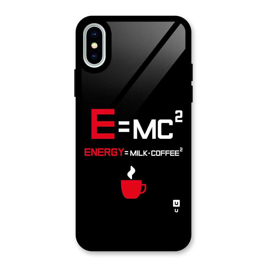 Energy Coffee Equation Glass Back Case for iPhone XS