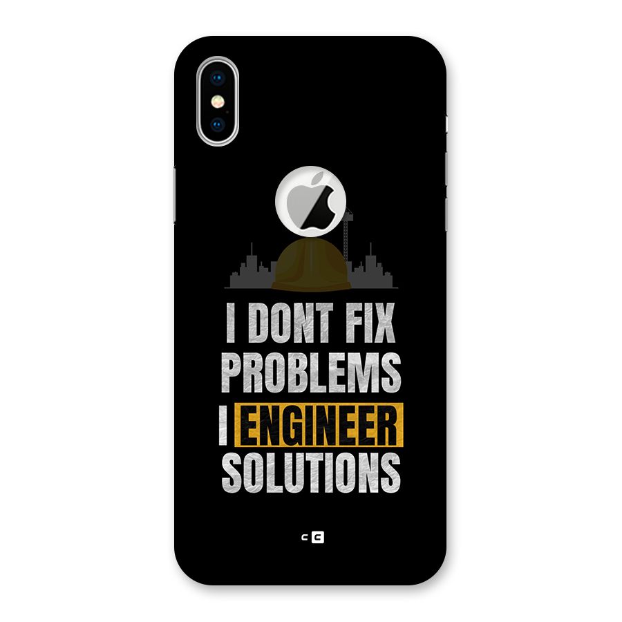 Engineer Solutions Back Case for iPhone X Logo Cut