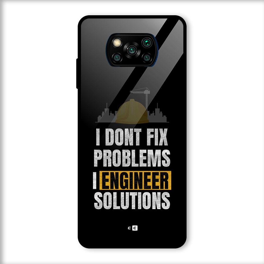 Engineer Solutions Glass Back Case for Poco X3