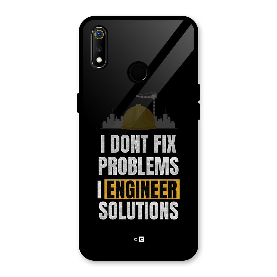 Engineer Solutions Glass Back Case for Realme 3i