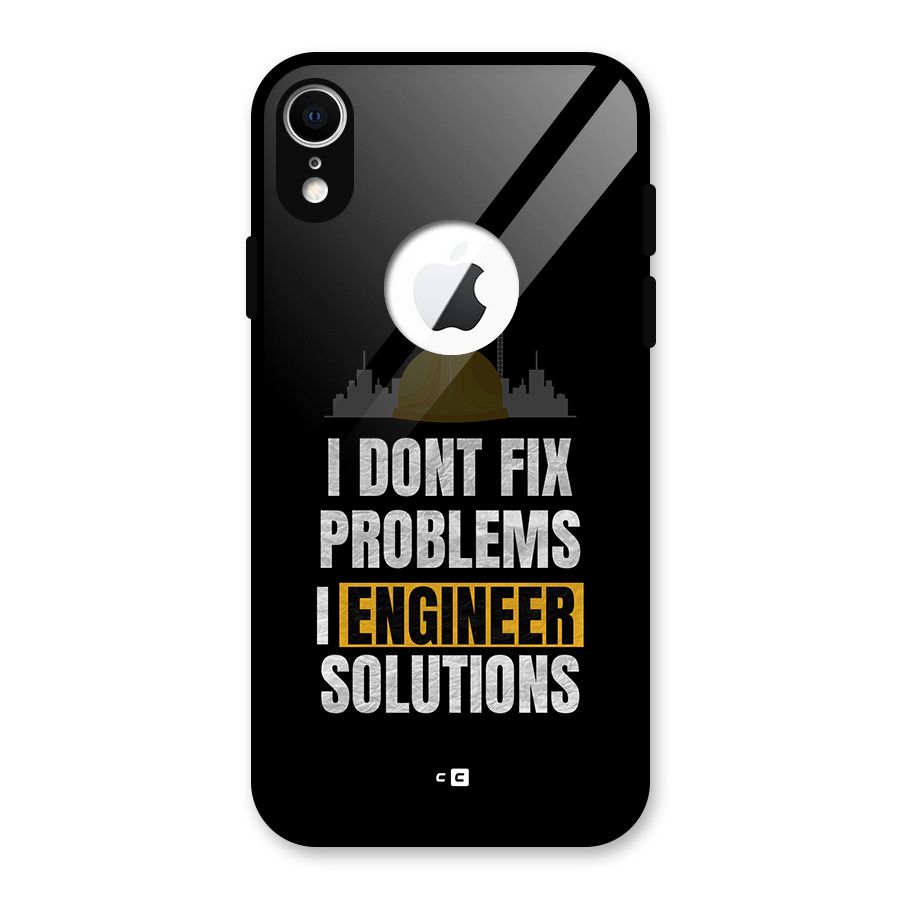 Engineer Solutions Glass Back Case for iPhone XR Logo Cut
