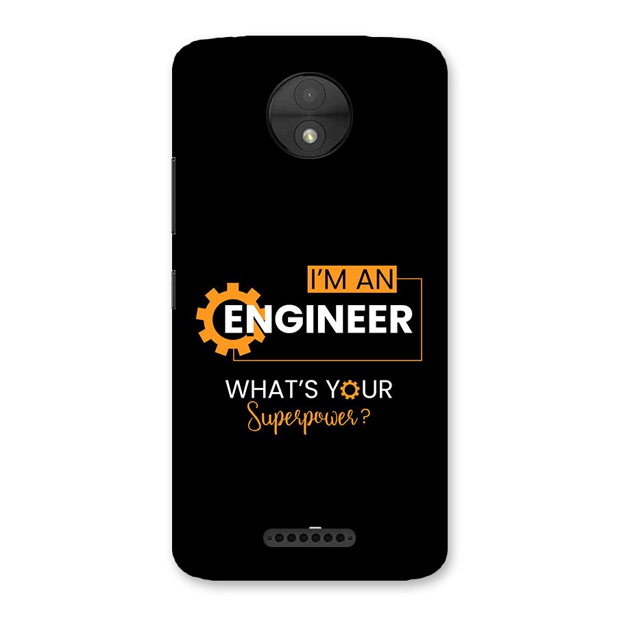 Engineer Superpower Back Case for Moto C