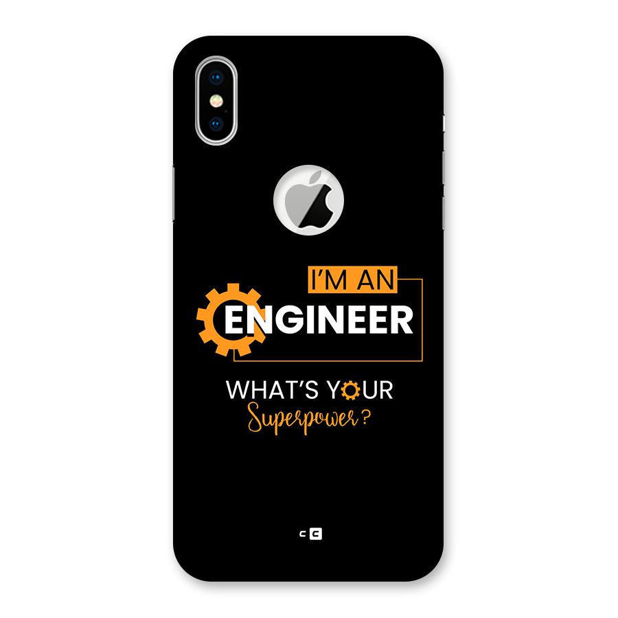 Engineer Superpower Back Case for iPhone X Logo Cut