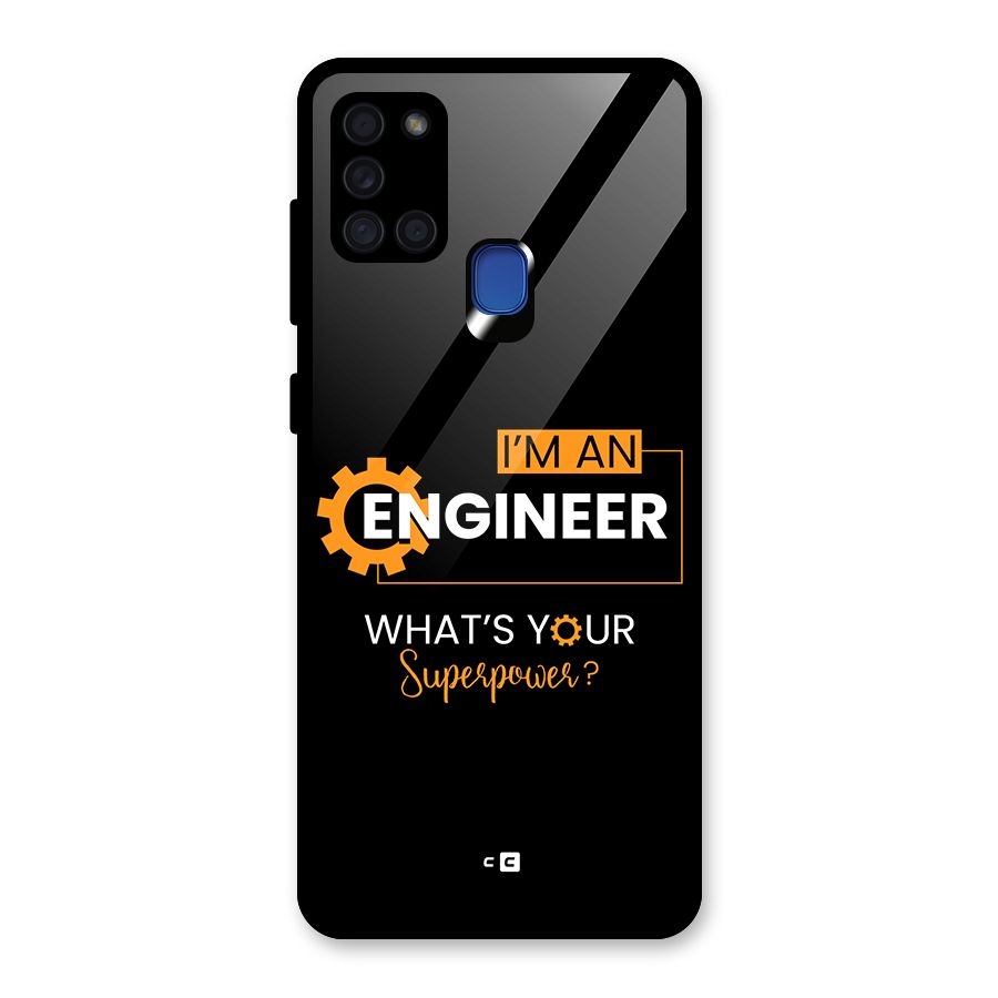 Engineer Superpower Glass Back Case for Galaxy A21s