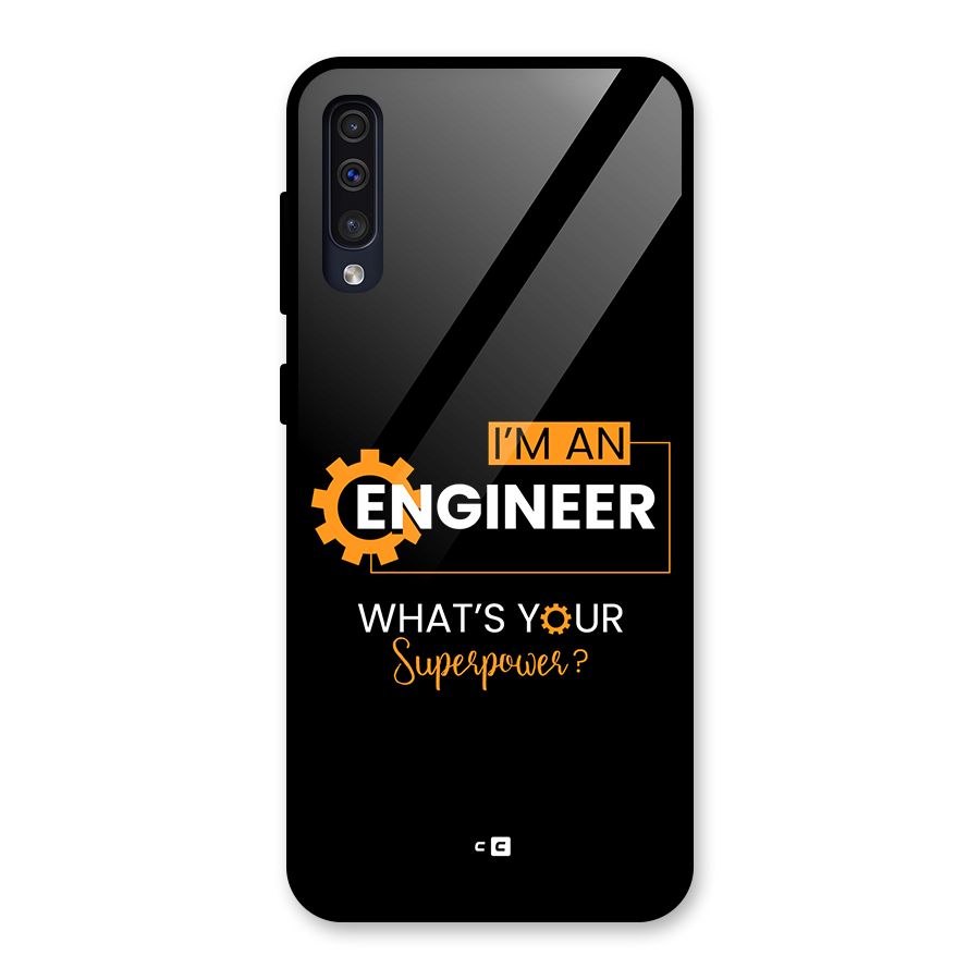 Engineer Superpower Glass Back Case for Galaxy A30s