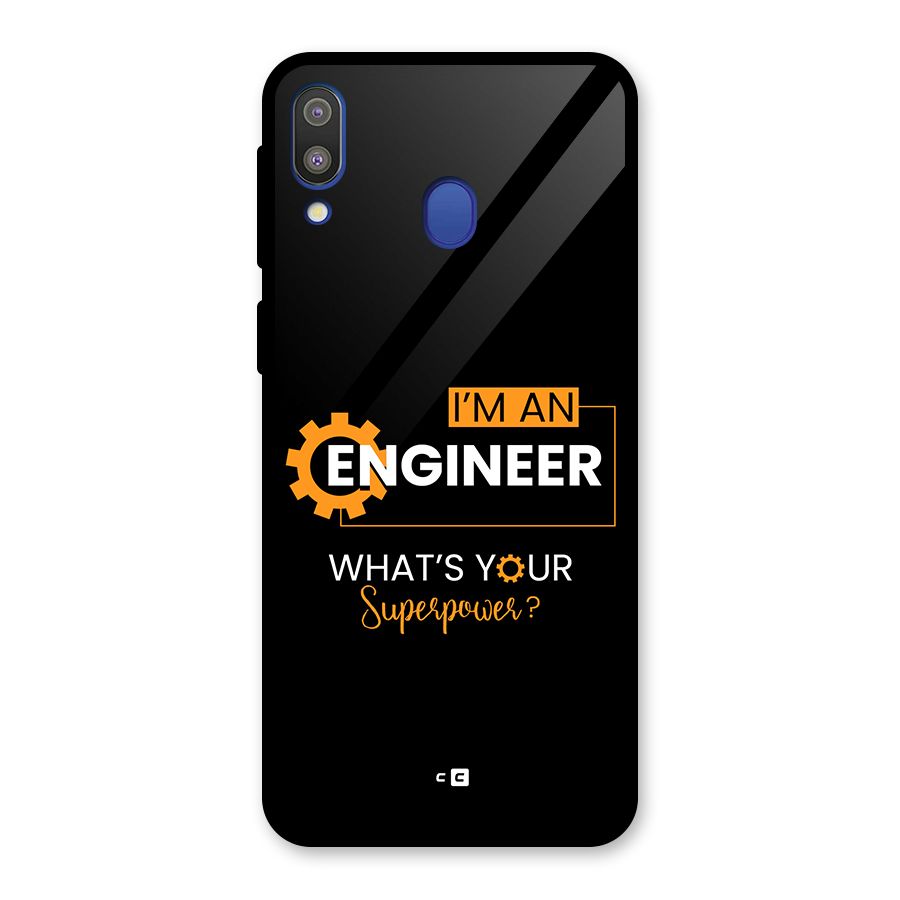 Engineer Superpower Glass Back Case for Galaxy M20