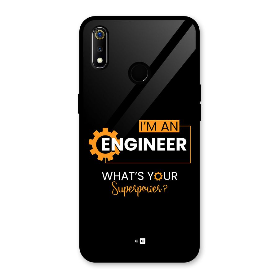 Engineer Superpower Glass Back Case for Realme 3i