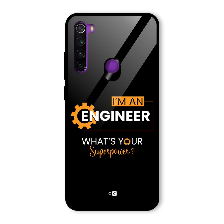 Engineer Superpower Glass Back Case for Redmi Note 8