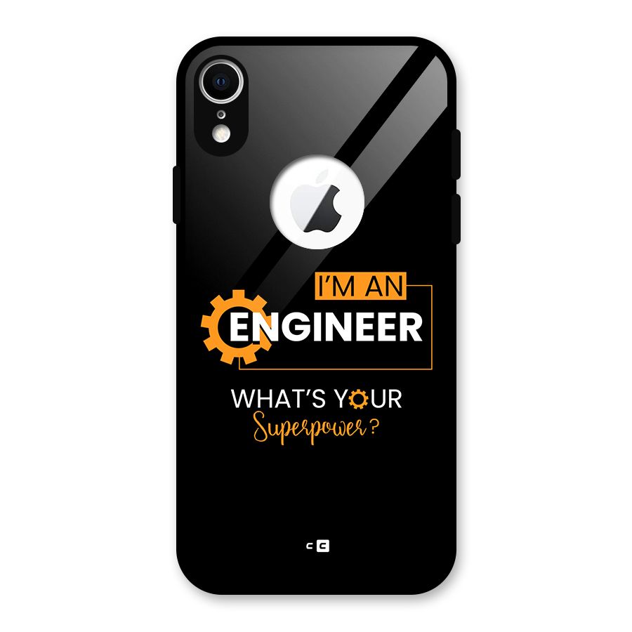 Engineer Superpower Glass Back Case for iPhone XR Logo Cut